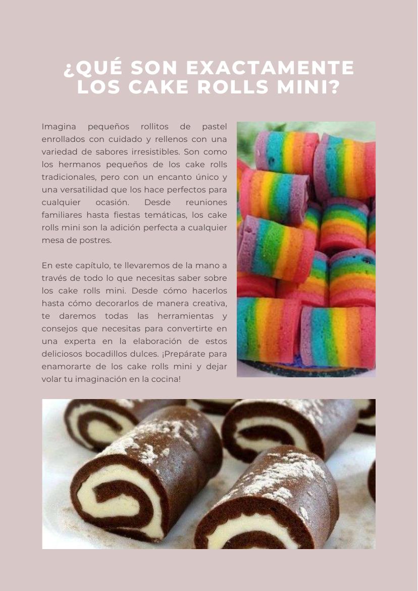 Página interior sobre Cake Rolls Mini