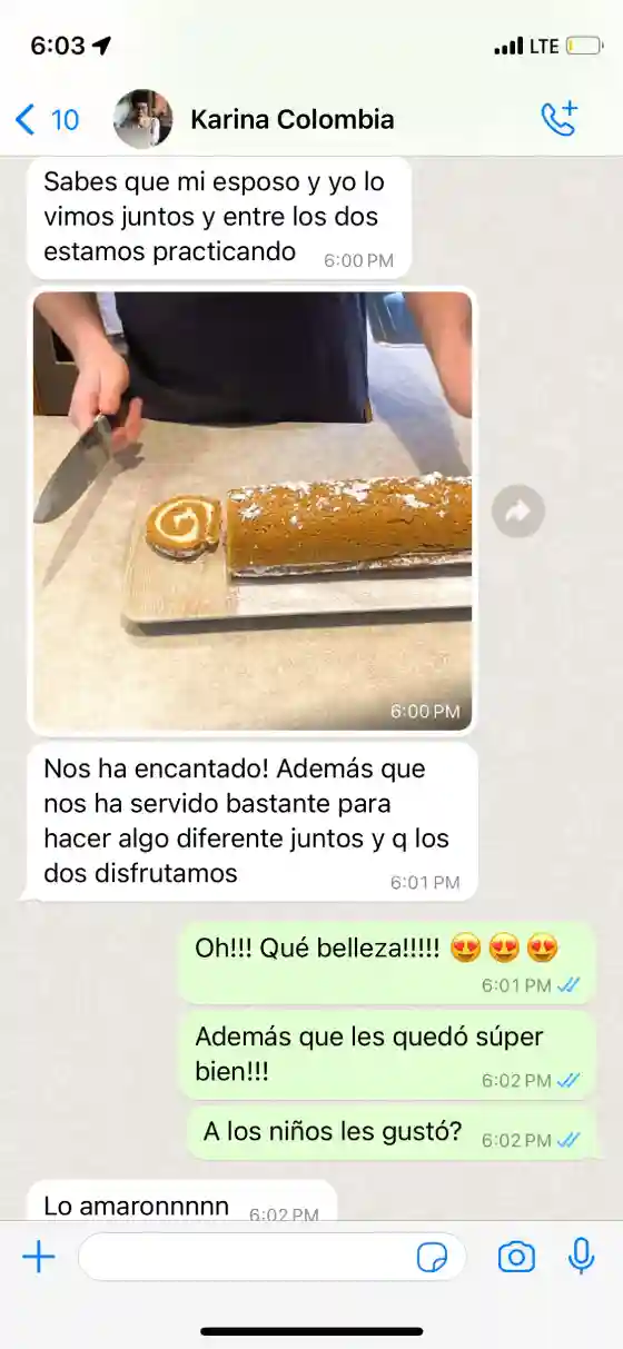 Testimonio real de Karina preparando un Cake Roll en familia