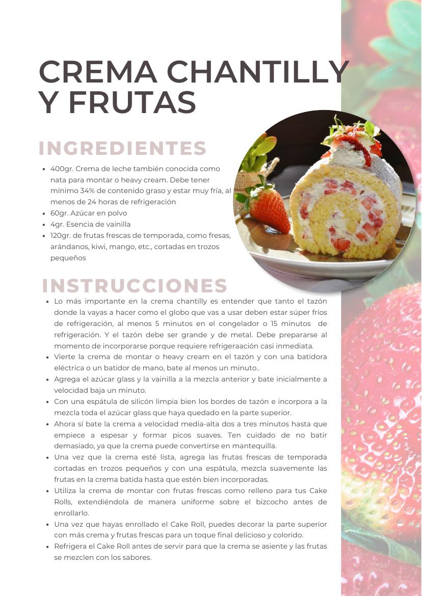 Página interior sobre Recetas básicas