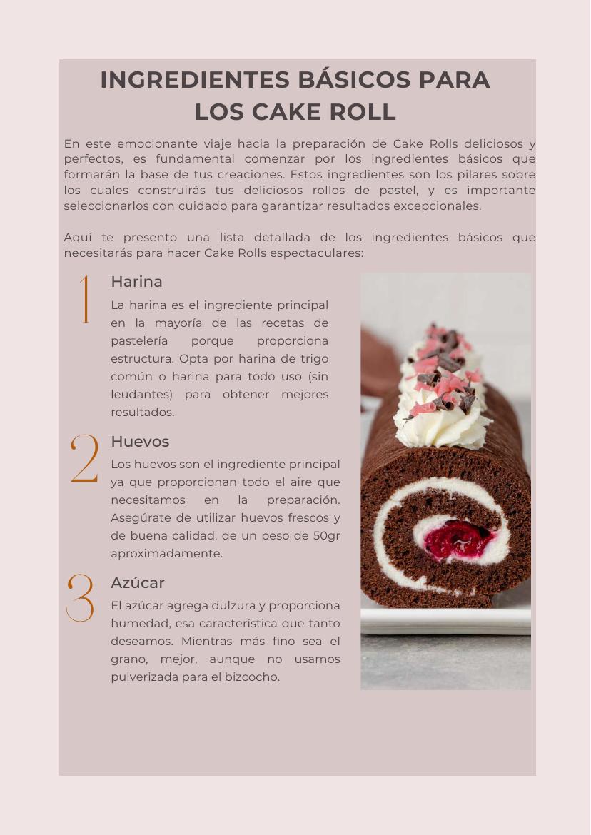 Página interior sobre Introducción a los Cake Rolls